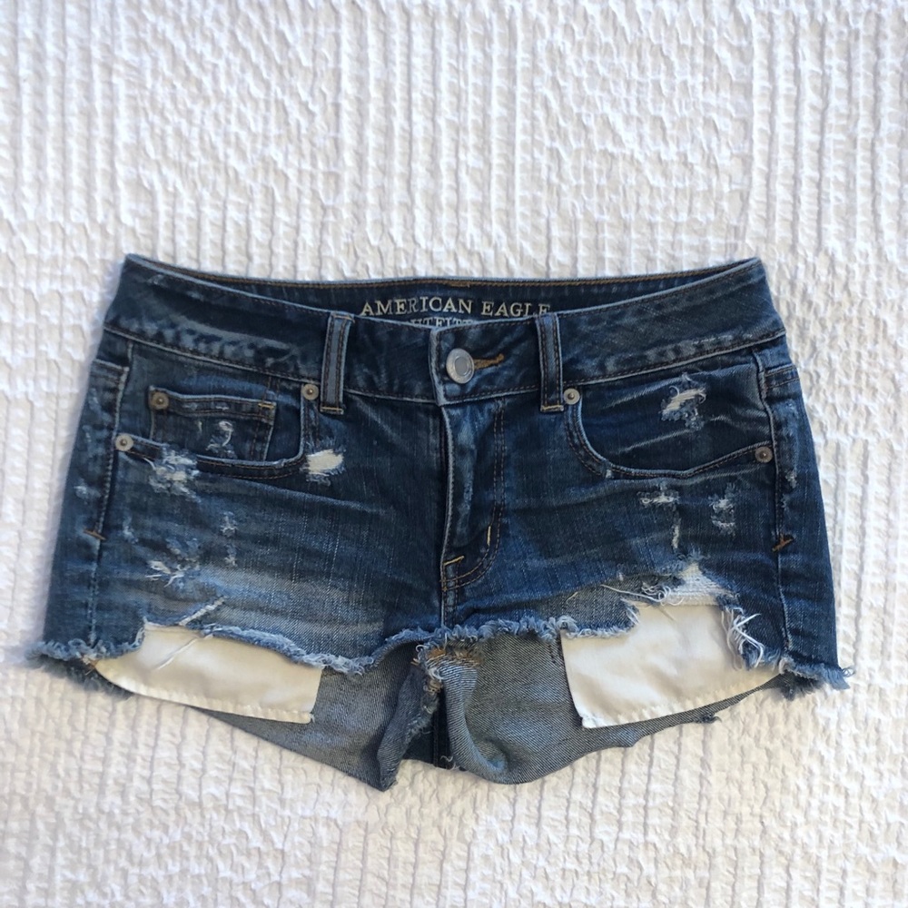 American eagle stretch shortie shorts